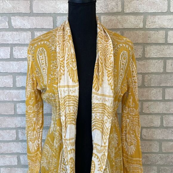 Sun & Shadow sunshine Yellow Long open Cardigan size M - Picture 2 of 9